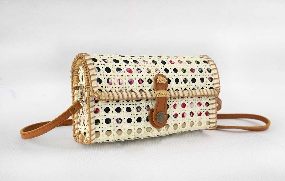 Handmade RATTAN Clutch Purse & Bag | Straw Wicker Evening Clutch Bag